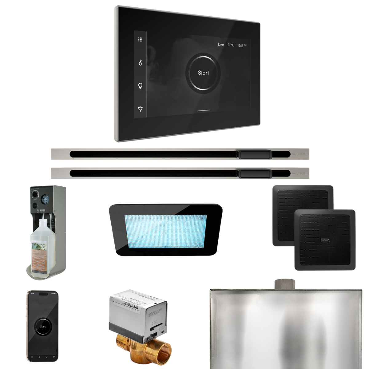 Mr. Steam XDream Max Steam Shower Control Package with iSteamX Control and Linear Steamhead Mr. Steam