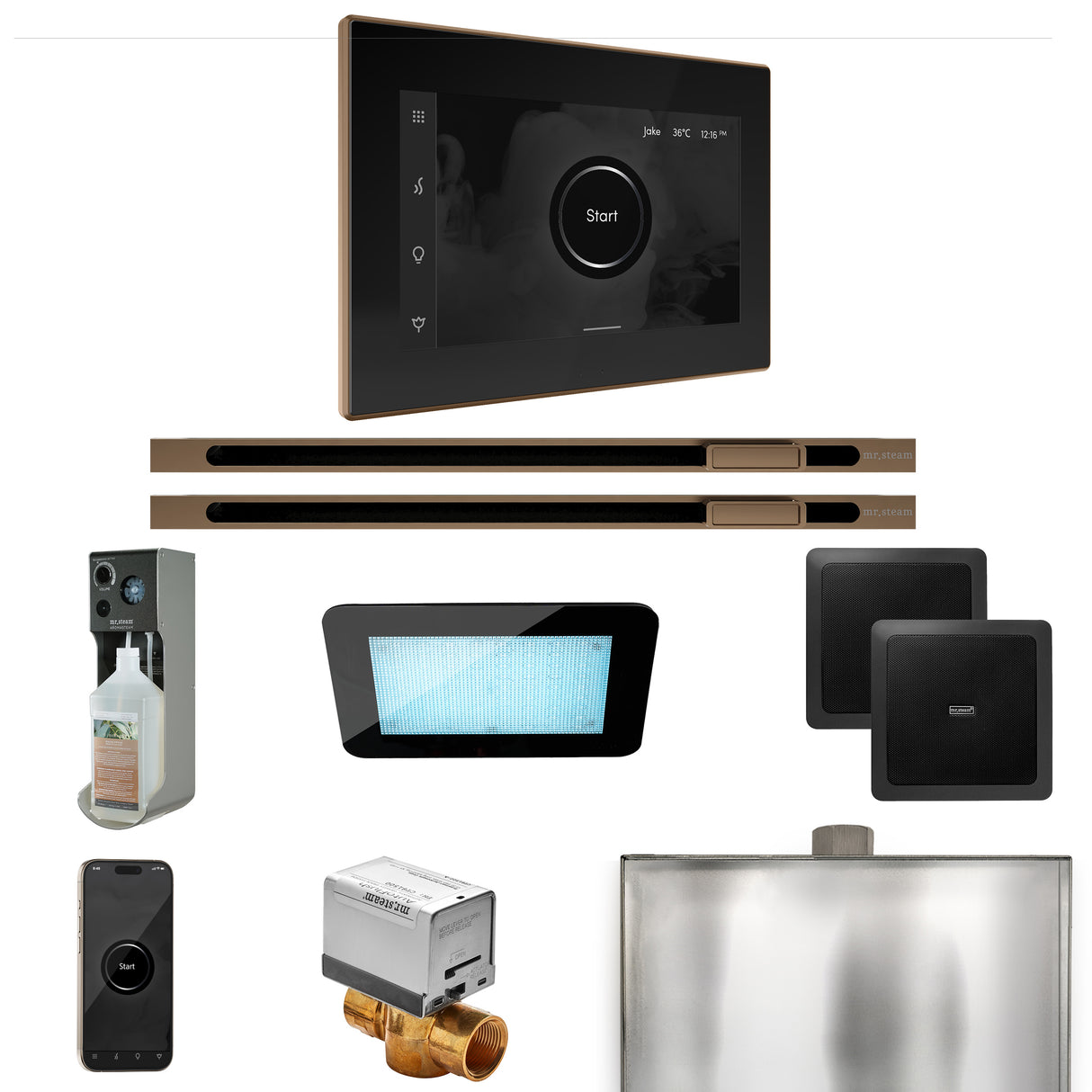 Mr. Steam XDream Max Steam Shower Control Package with iSteamX Control and Linear Steamhead Mr. Steam