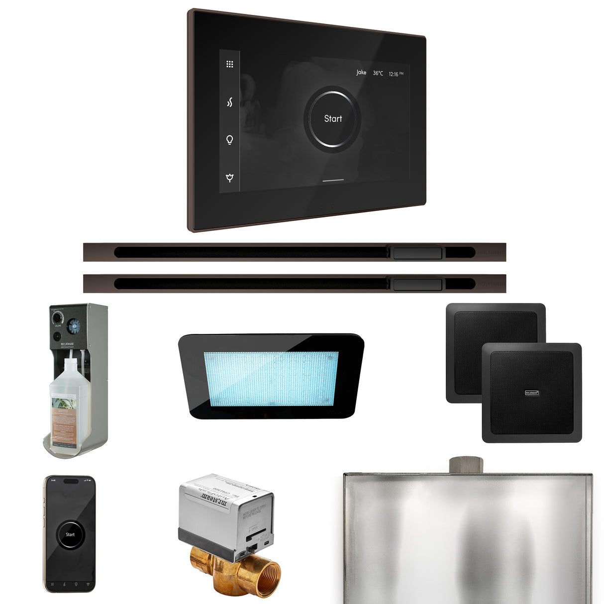 Mr. Steam XDream Max Steam Shower Control Package with iSteamX Control and Linear Steamhead Mr. Steam