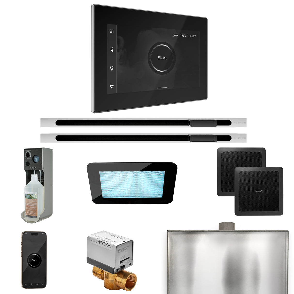 Mr. Steam XDream Max Steam Shower Control Package with iSteamX Control and Linear Steamhead Mr. Steam