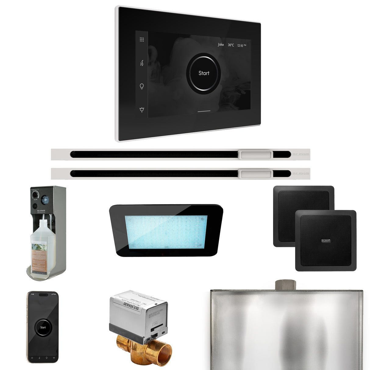 Mr. Steam XDream Max Steam Shower Control Package with iSteamX Control and Linear Steamhead Mr. Steam