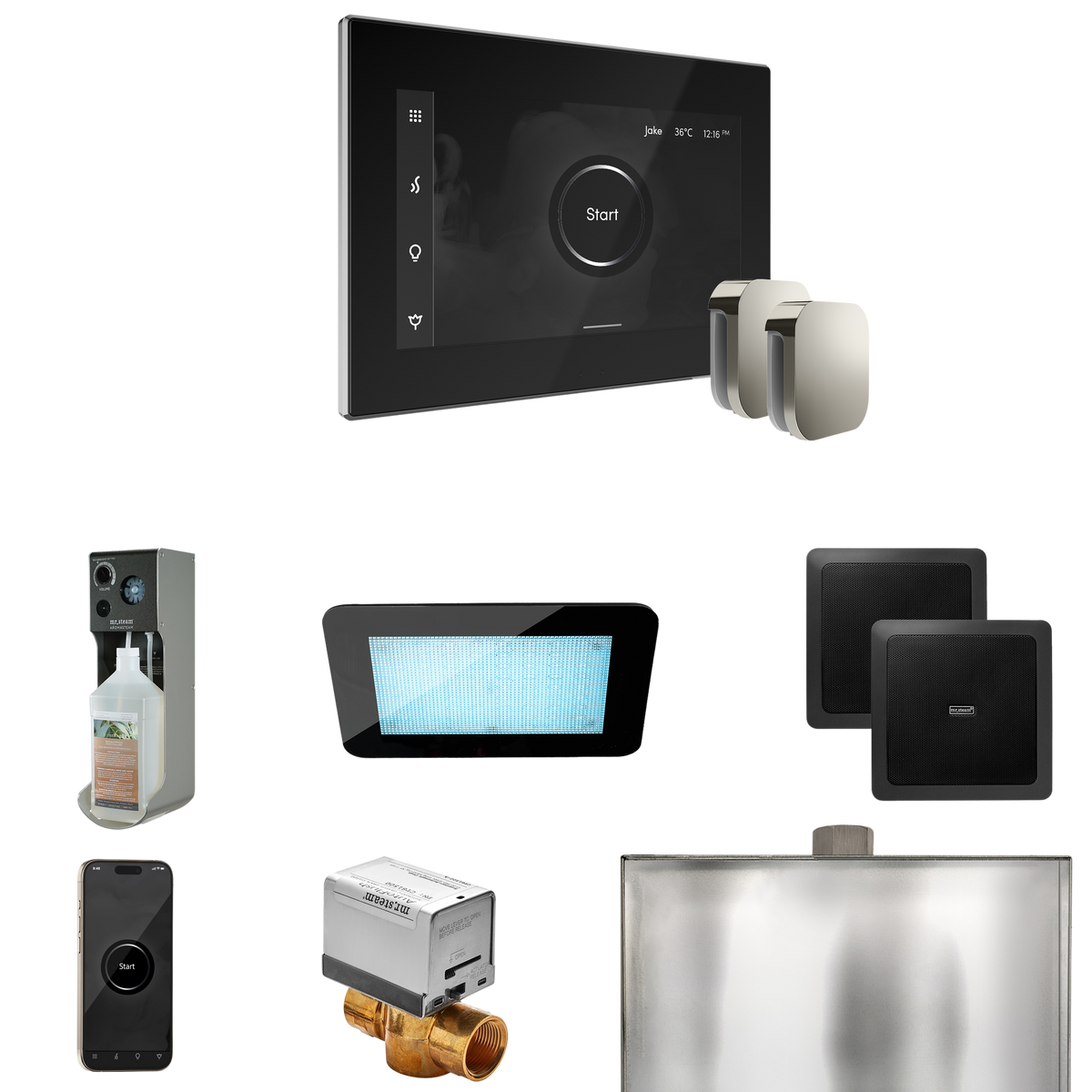 Mr. Steam XDream Max Steam Shower Control Package with iSteamX Control and Steamhead Mr. Steam