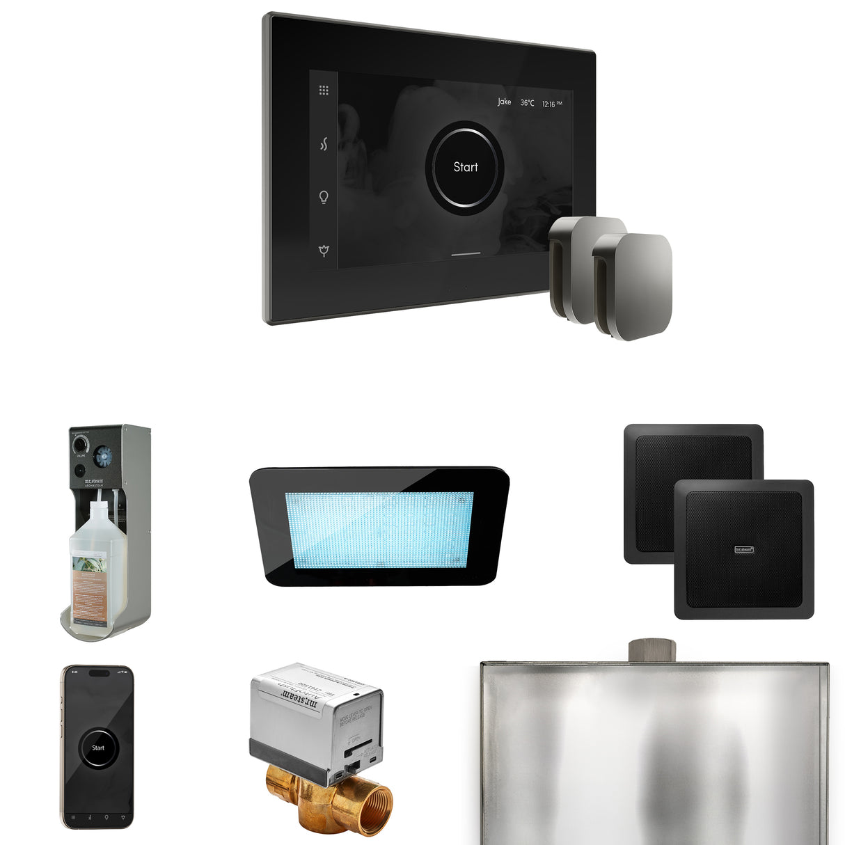 Mr. Steam XDream Max Steam Shower Control Package with iSteamX Control and Steamhead Mr. Steam