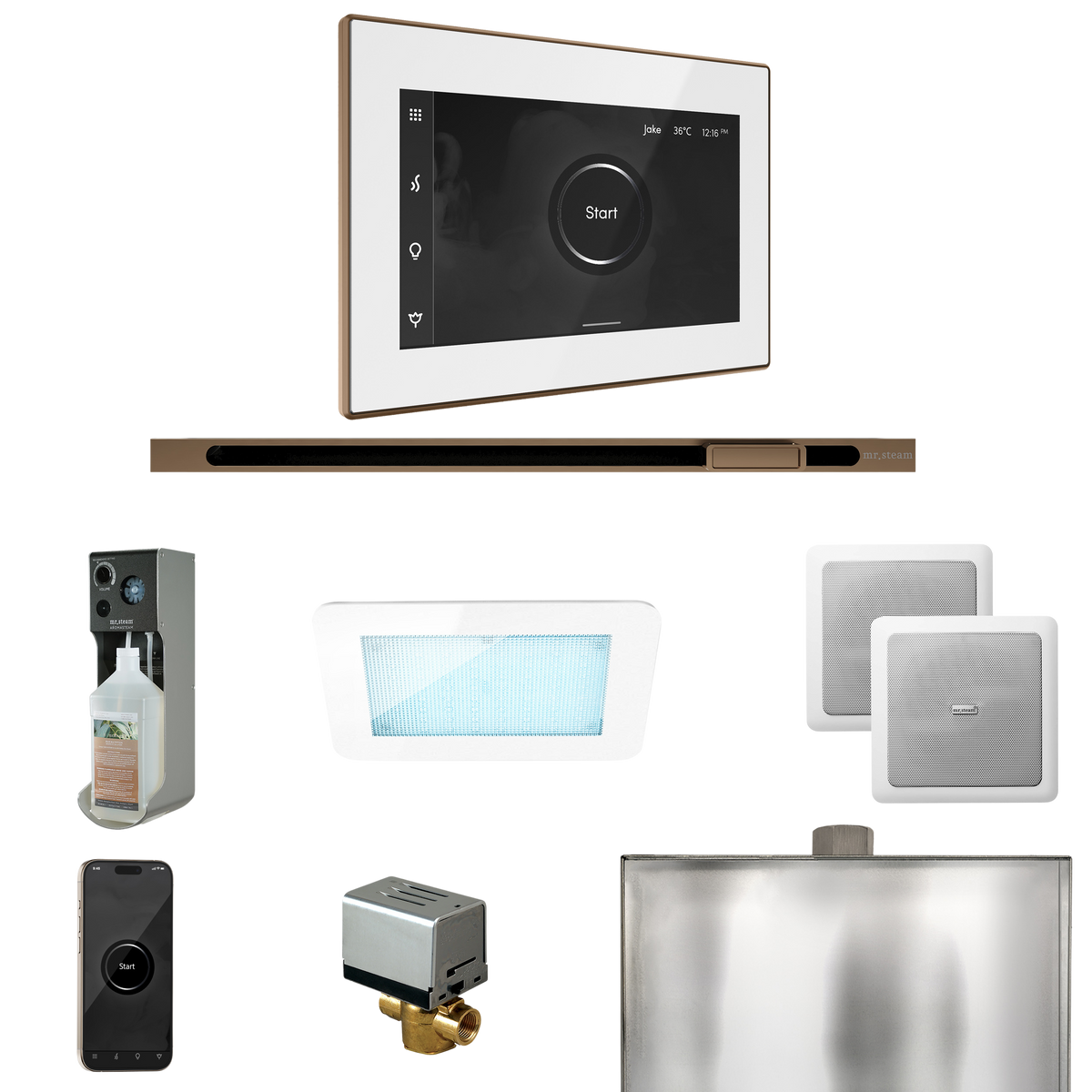 Mr. Steam XDream Steam Shower Control Package with iSteamX Control and Linear Steamhead Mr. Steam