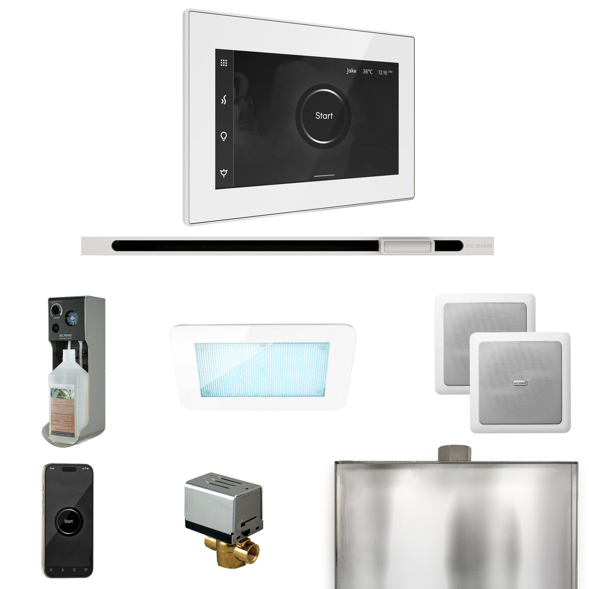 Mr. Steam XDream Steam Shower Control Package with iSteamX Control and Linear Steamhead Mr. Steam
