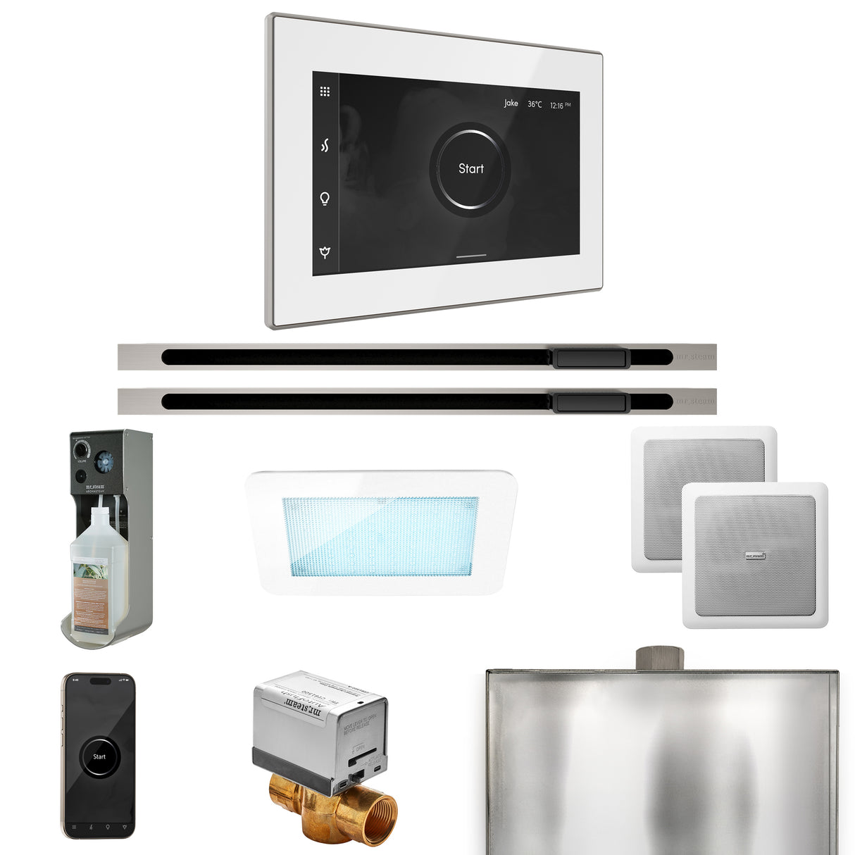 Mr. Steam XDream Max Steam Shower Control Package with iSteamX Control and Linear Steamhead Mr. Steam