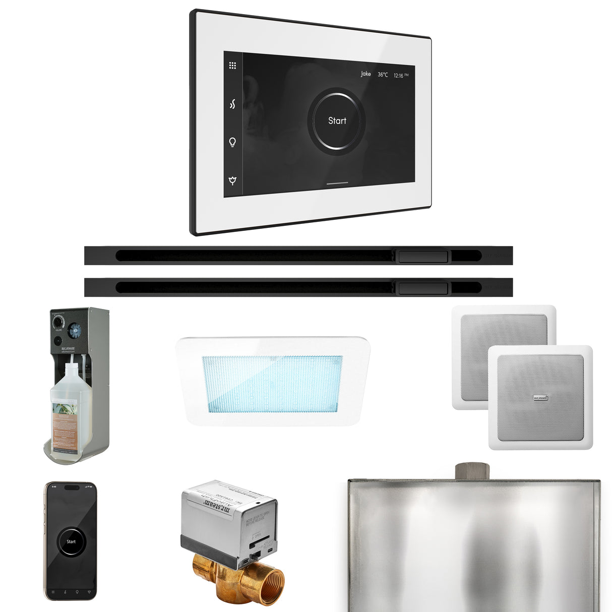 Mr. Steam XDream Max Steam Shower Control Package with iSteamX Control and Linear Steamhead Mr. Steam