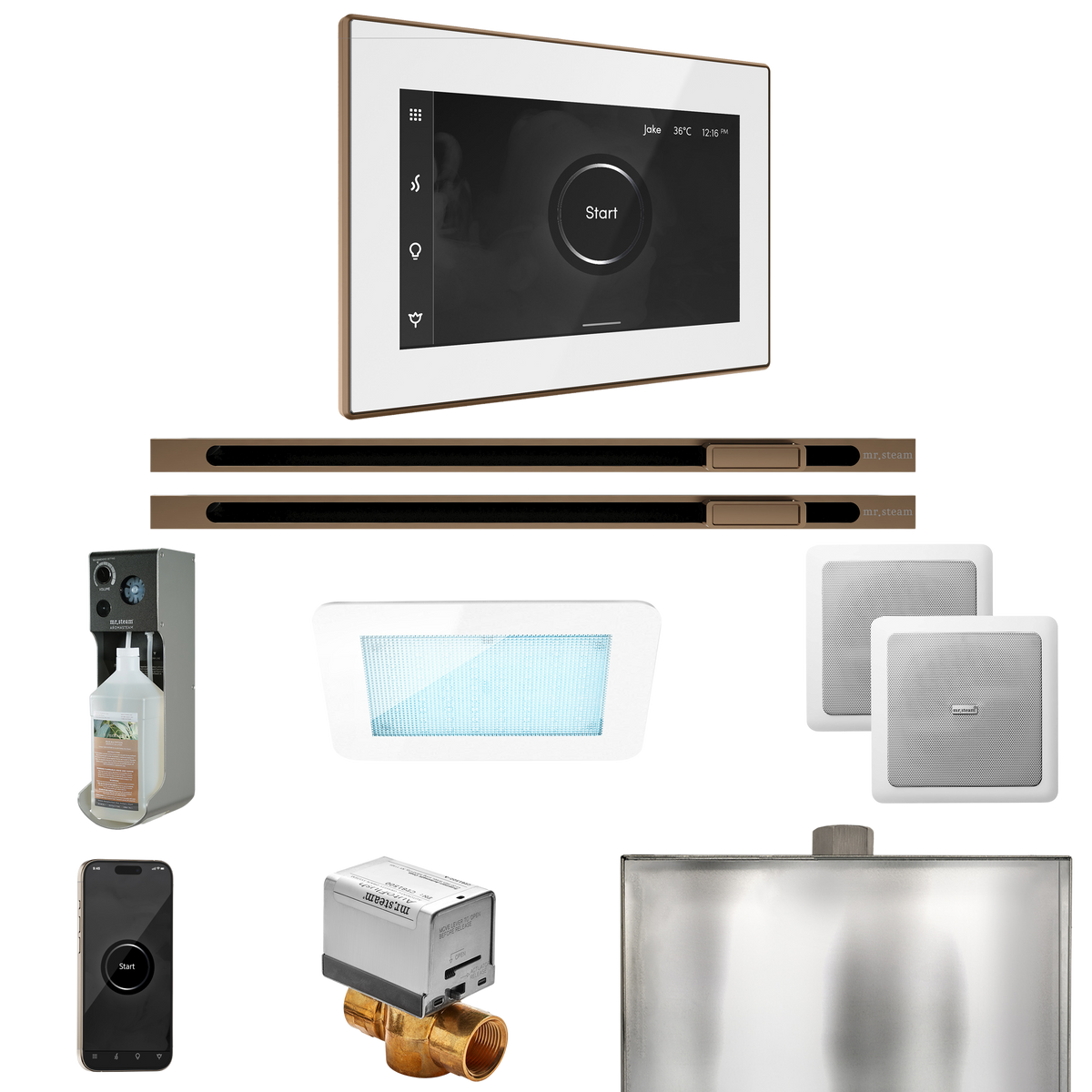 Mr. Steam XDream Max Steam Shower Control Package with iSteamX Control and Linear Steamhead Mr. Steam