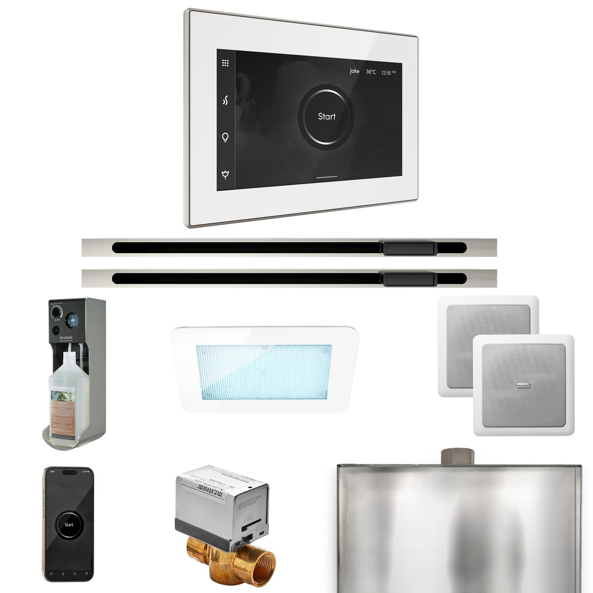 Mr. Steam XDream Max Steam Shower Control Package with iSteamX Control and Linear Steamhead Mr. Steam