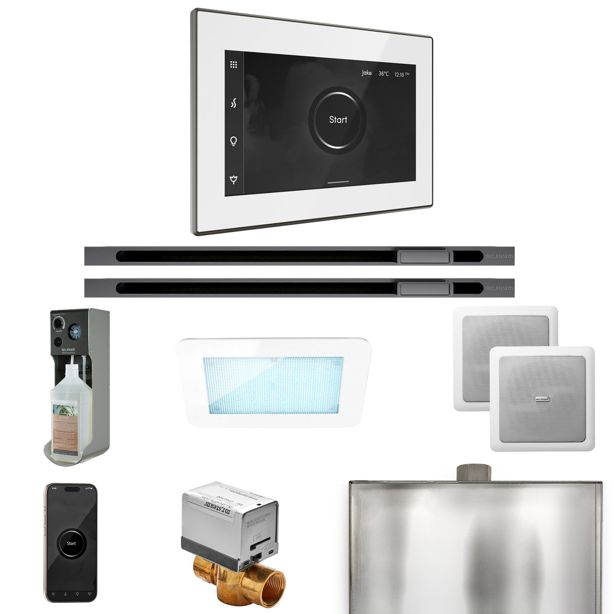 Mr. Steam XDream Max Steam Shower Control Package with iSteamX Control and Linear Steamhead Mr. Steam