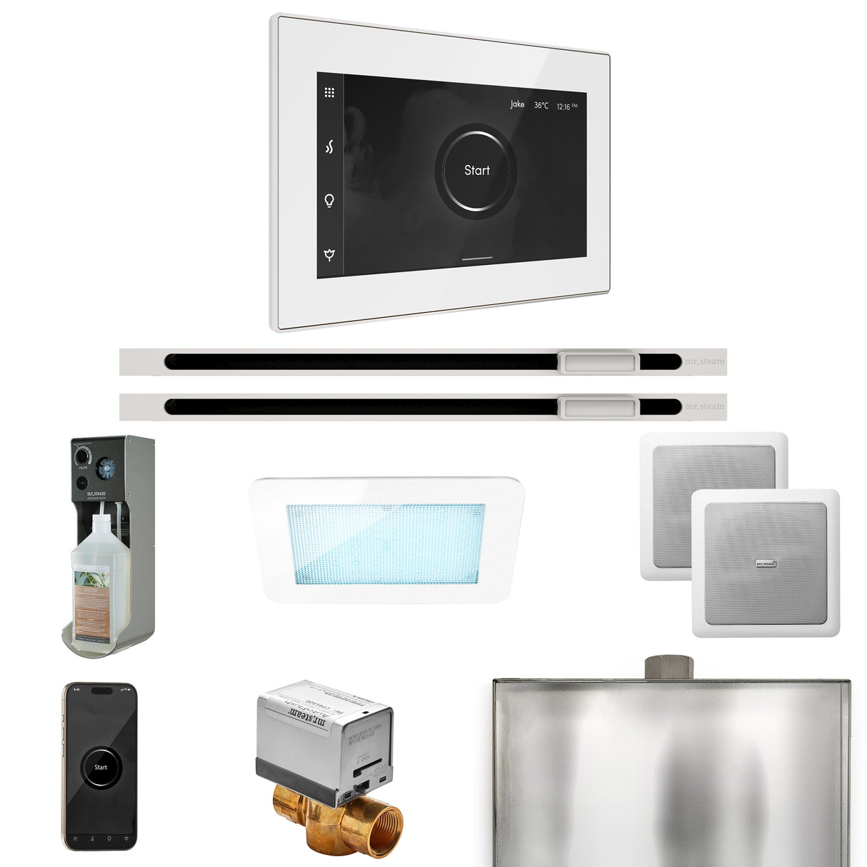 Mr. Steam XDream Max Steam Shower Control Package with iSteamX Control and Linear Steamhead Mr. Steam