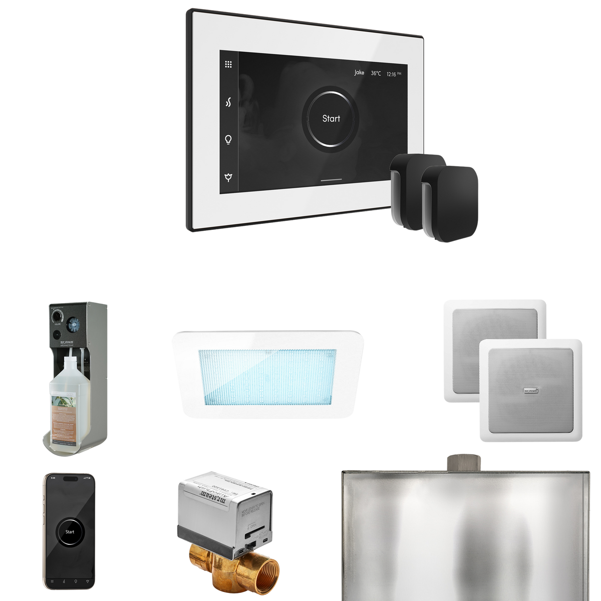 Mr. Steam XDream Max Steam Shower Control Package with iSteamX Control and Steamhead Mr. Steam