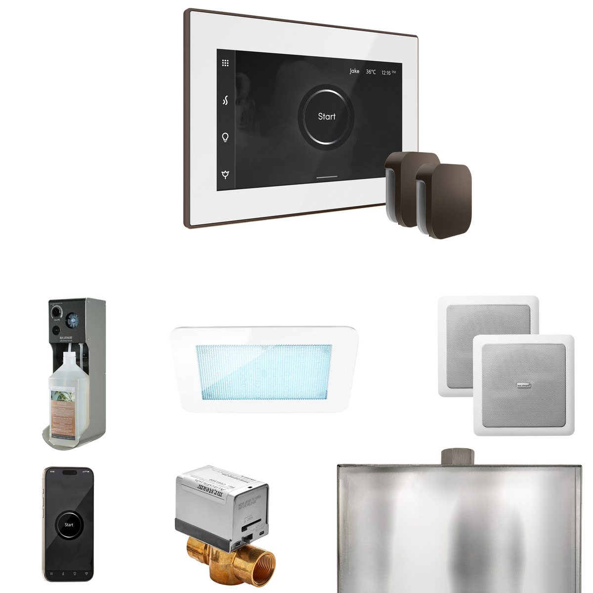 Mr. Steam XDream Max Steam Shower Control Package with iSteamX Control and Steamhead Mr. Steam