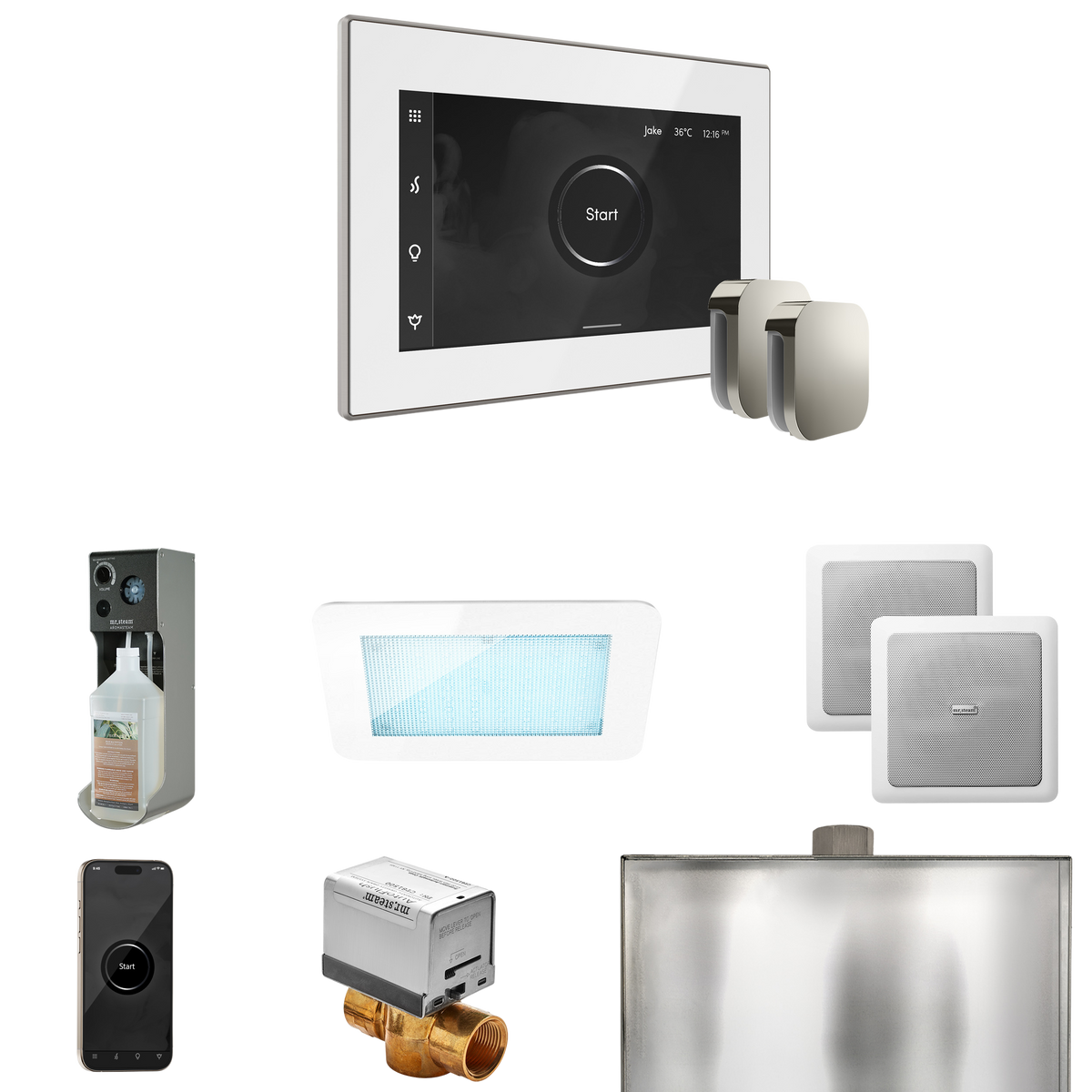 Mr. Steam XDream Max Steam Shower Control Package with iSteamX Control and Steamhead Mr. Steam