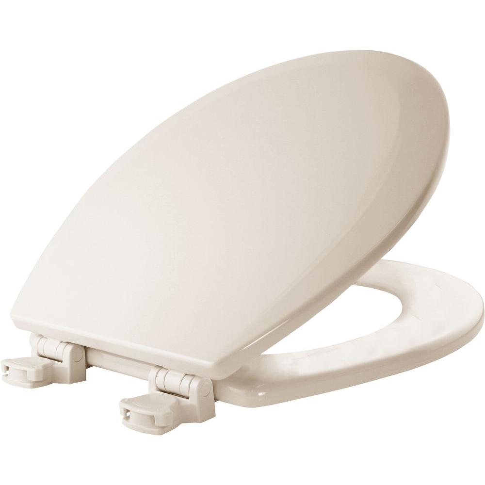Bemis-500PRO-346 Premium Wood Toilet Seat In Biscuit Color Bemis