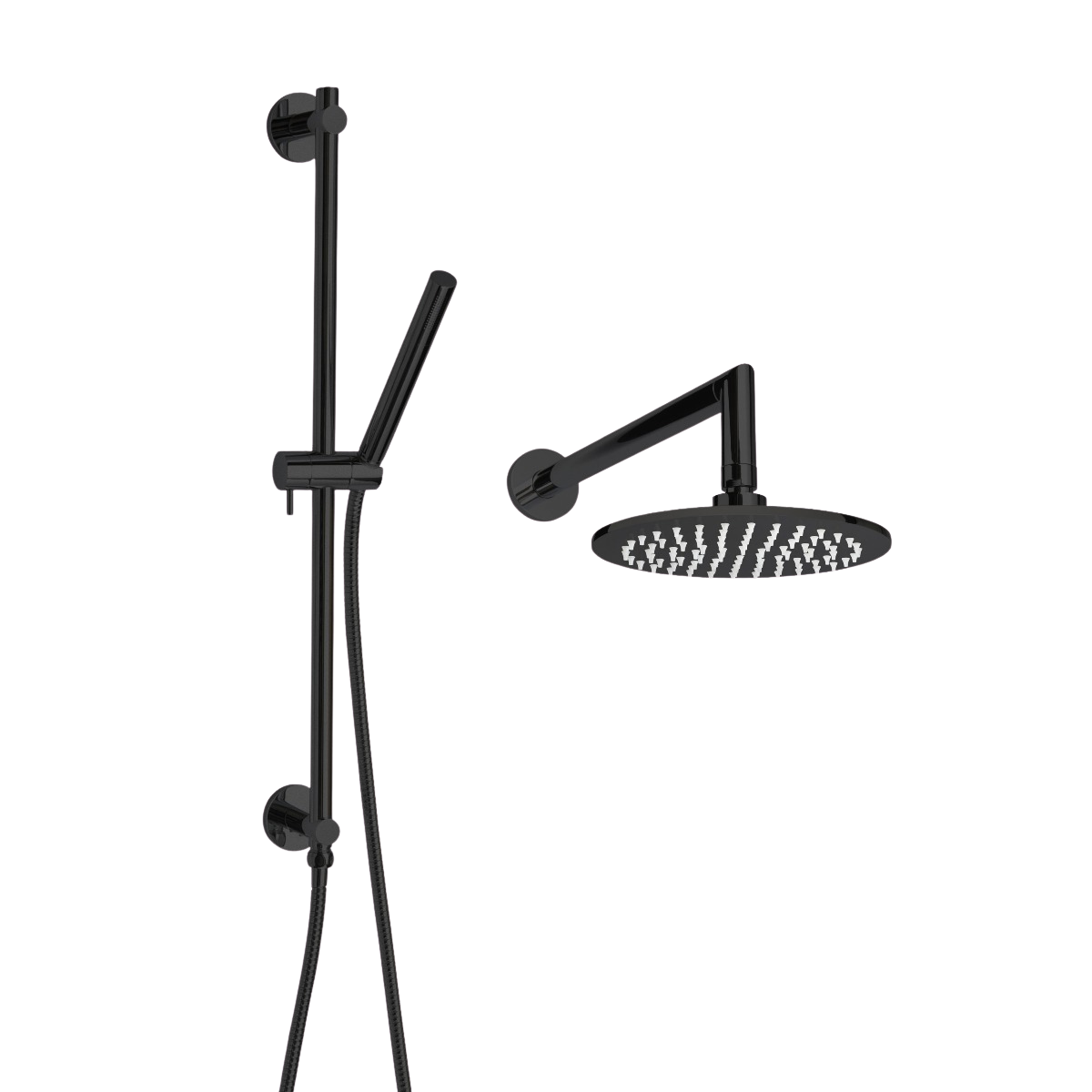 ThermaSol 15-CSPRD Essential Shower Fixture Package - Rain Canopy + Shower Arm + Hand Shower + Shower Rail + Shower Hose ThermaSol