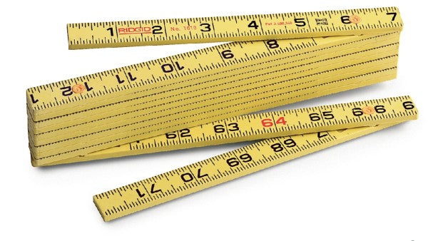 RIDGID 73365 6 Outside Reading Fiberglass Folding Rule RIDGID