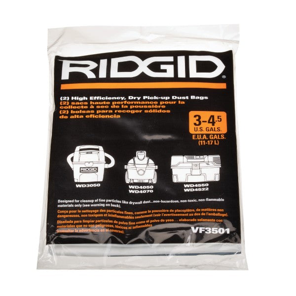 RIDGID 23738 VF3501 High-Efficiency Dust Bags  RIDGID