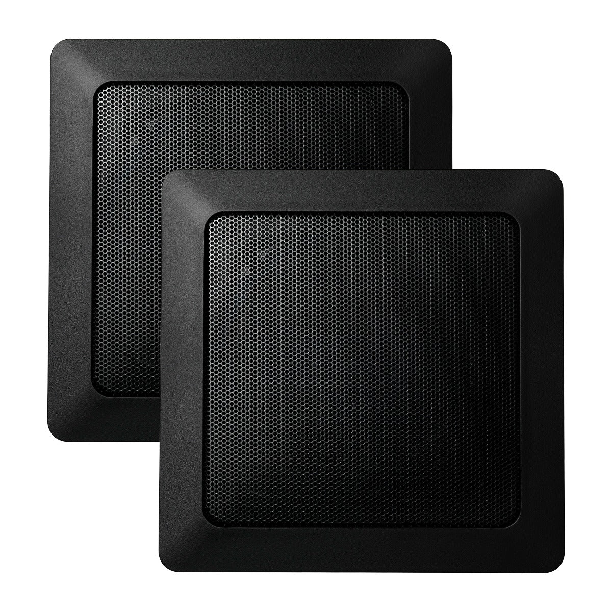 Mr. Steam 7" Black MusicTherapy Speakers in Square Mr. Steam