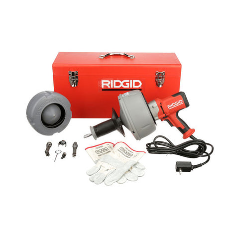 RIDGID 36023 K-45-5 Sink Machine with: C-1IC 5/16" x 25 Inner Core Cable with Inner Drum, C-6 3/8" x 35 Cable with Inner Drum, T-250 Five-Piece Tool Set for 3/8" Cable, C-6429 Carrying Case RIDGID