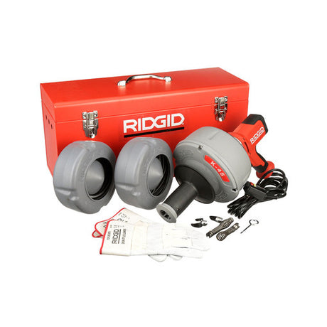 RIDGID 36028 K-45-7 Sink Machine with: C-1IC 5/16" x 25 Inner Core Cable with Inner Drum, C-6 3/8" x 35 Cable Inner Drum, C-21 5/16" x 50 Cable with Inner Drum, T-250 Five-Piece Tool Set for 3/8" Cable, C-6429 Carrying Case RIDGID