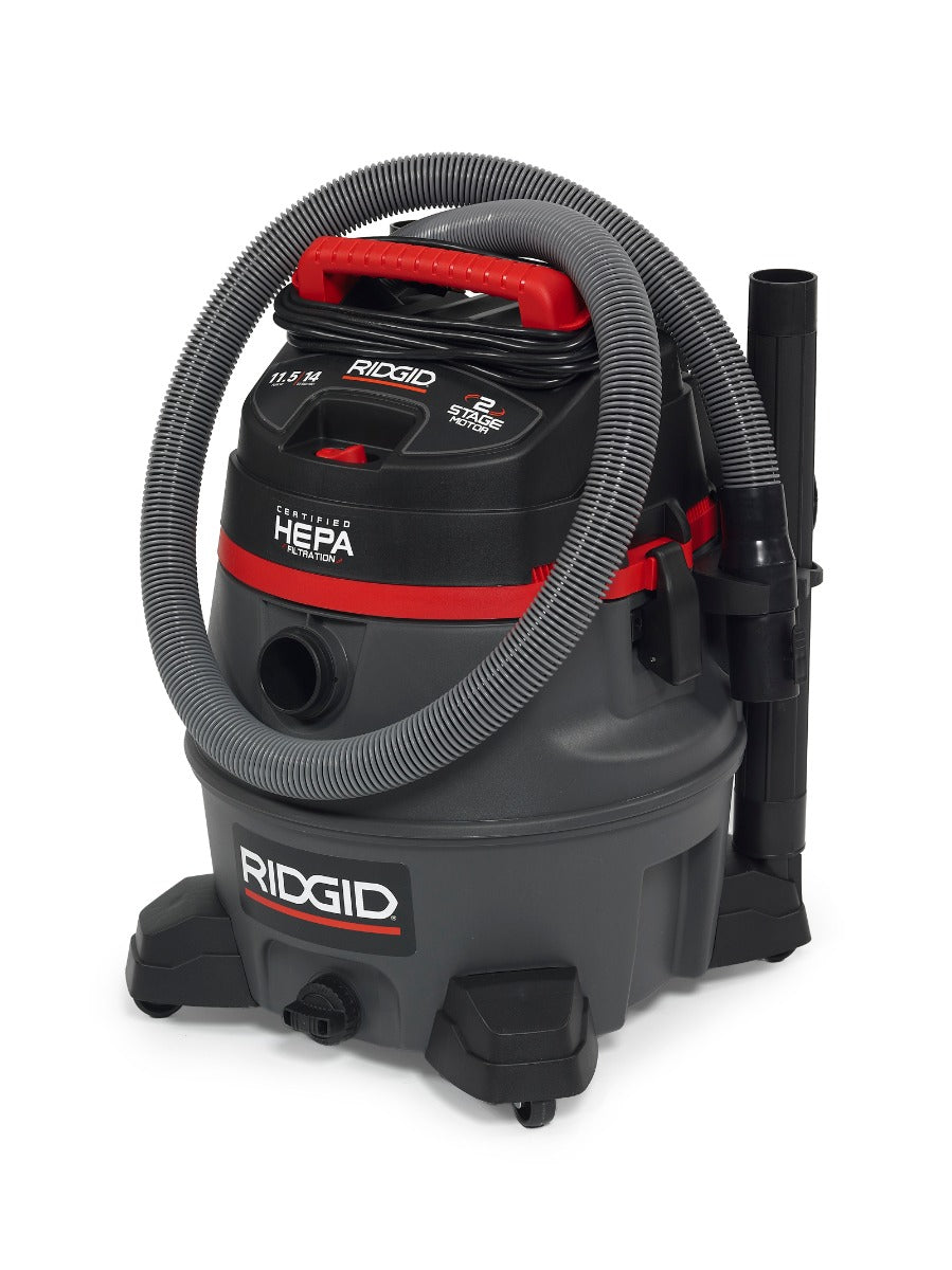 RIDGID 50368 14 Gallon with Certified HEPA Filtration RIDGID