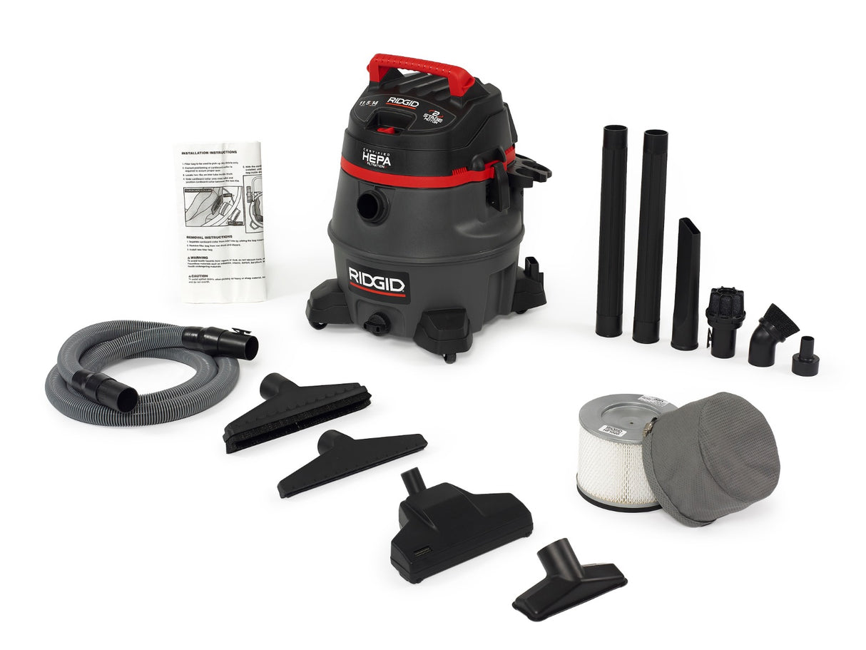 RIDGID 50368 14 Gallon with Certified HEPA Filtration RIDGID