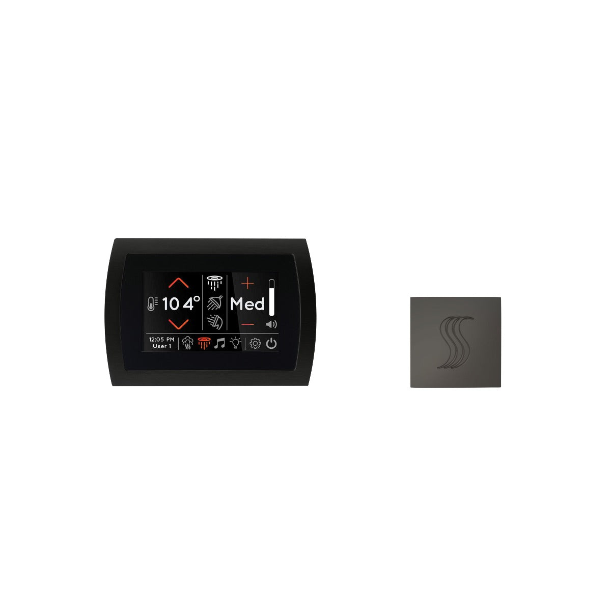 ThermaSol STC-SVSQ SignaTouch 5 Recessed Control + Square SteamVection Steam Head Kit ThermaSol