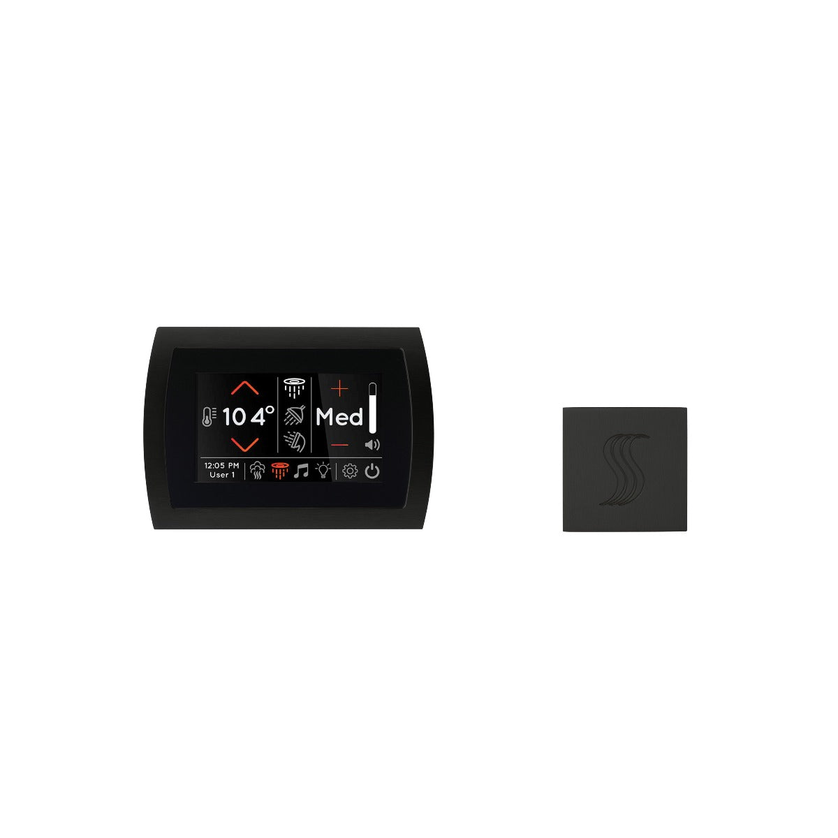 ThermaSol STC-SVSQ SignaTouch 5 Recessed Control + Square SteamVection Steam Head Kit ThermaSol