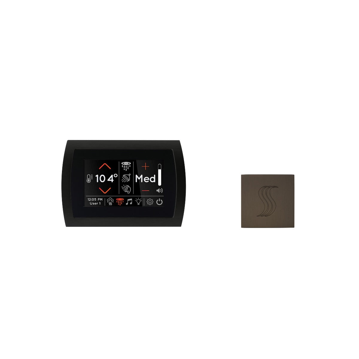 ThermaSol STC-SVSQ SignaTouch 5 Recessed Control + Square SteamVection Steam Head Kit ThermaSol