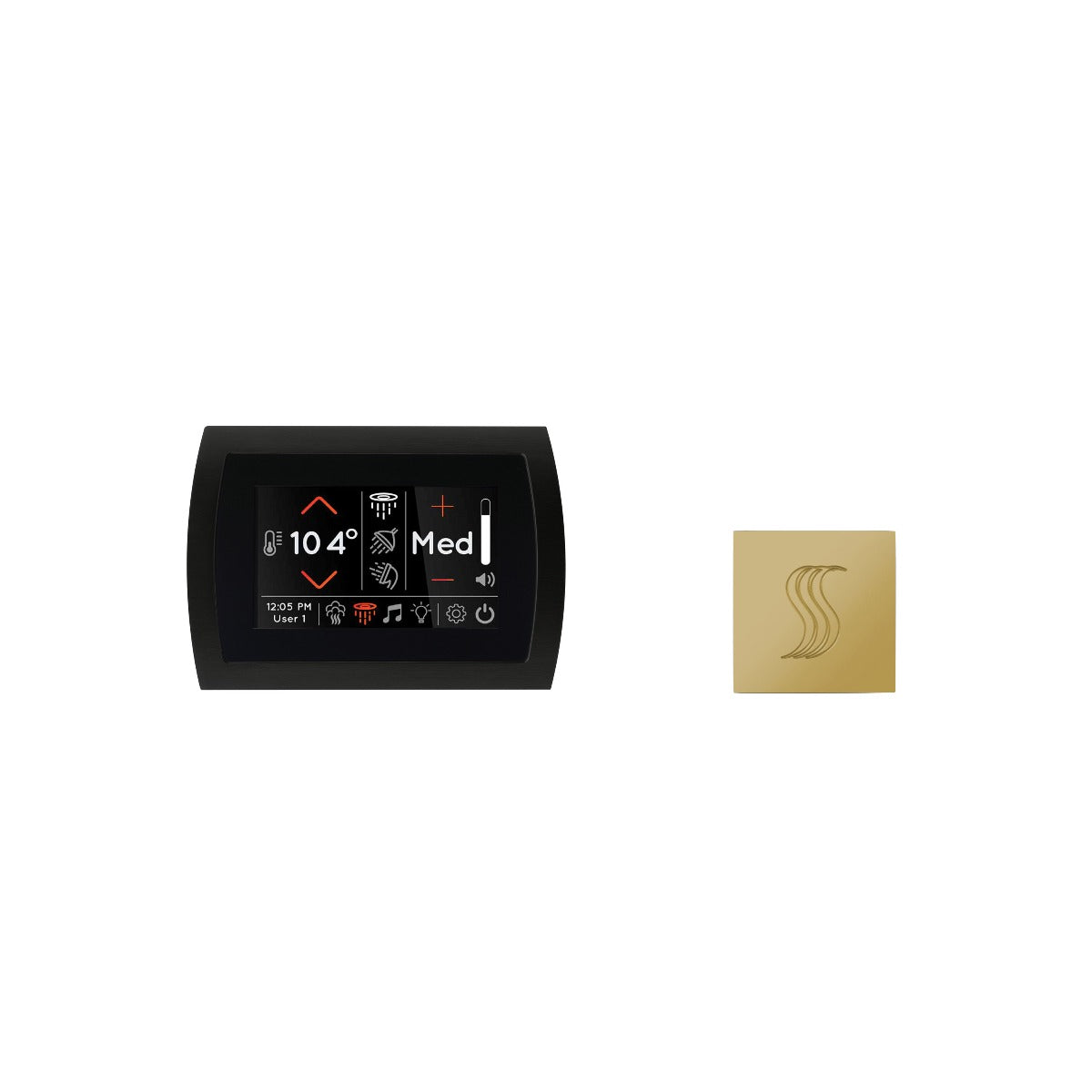ThermaSol STC-SVSQ SignaTouch 5 Recessed Control + Square SteamVection Steam Head Kit ThermaSol