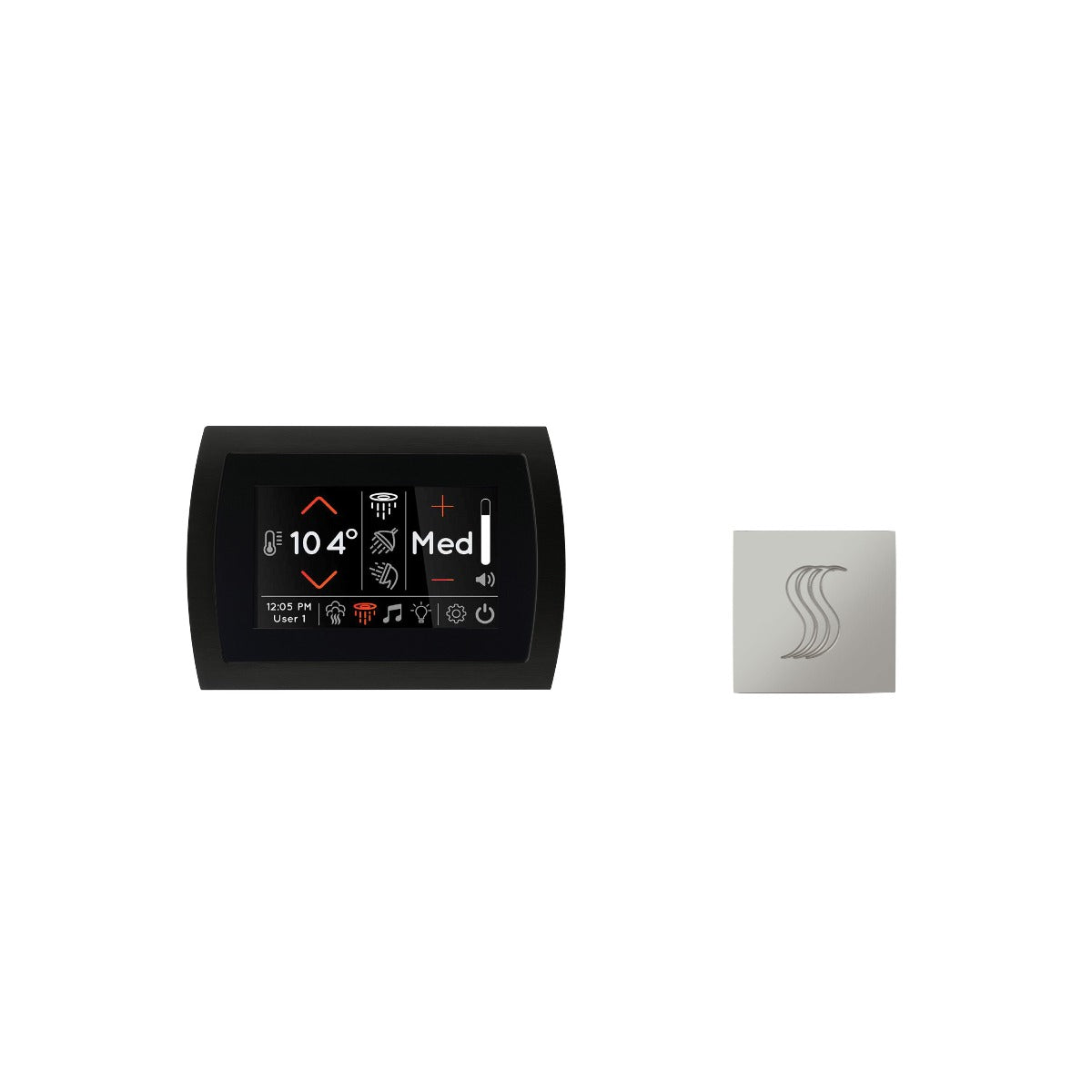 ThermaSol STC-SVSQ SignaTouch 5 Recessed Control + Square SteamVection Steam Head Kit ThermaSol