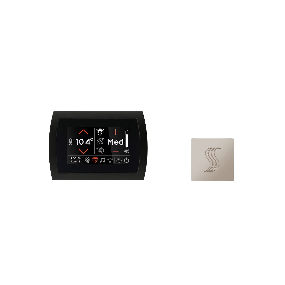 ThermaSol STC-SVSQ SignaTouch 5 Recessed Control + Square SteamVection Steam Head Kit ThermaSol