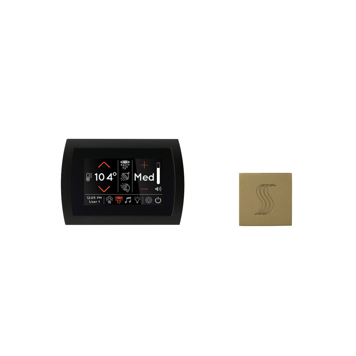 ThermaSol STC-SVSQ SignaTouch 5 Recessed Control + Square SteamVection Steam Head Kit ThermaSol