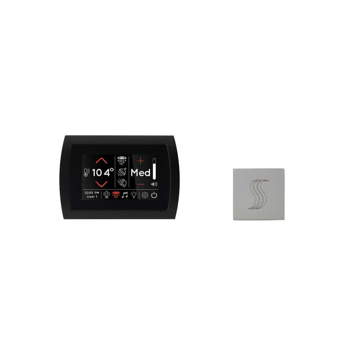 ThermaSol STC-SVSQ SignaTouch 5 Recessed Control + Square SteamVection Steam Head Kit ThermaSol