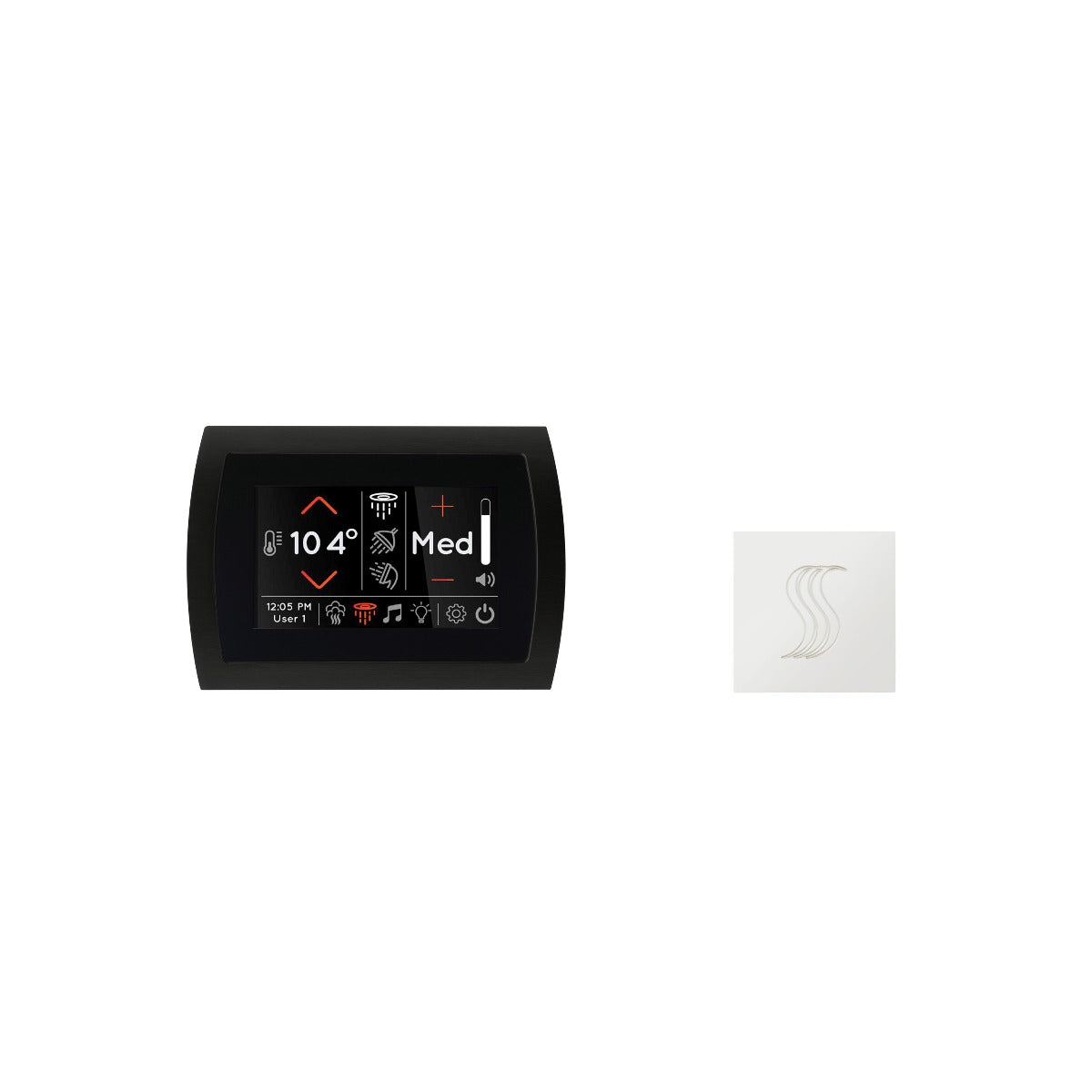 ThermaSol STC-SVSQ SignaTouch 5 Recessed Control + Square SteamVection Steam Head Kit ThermaSol