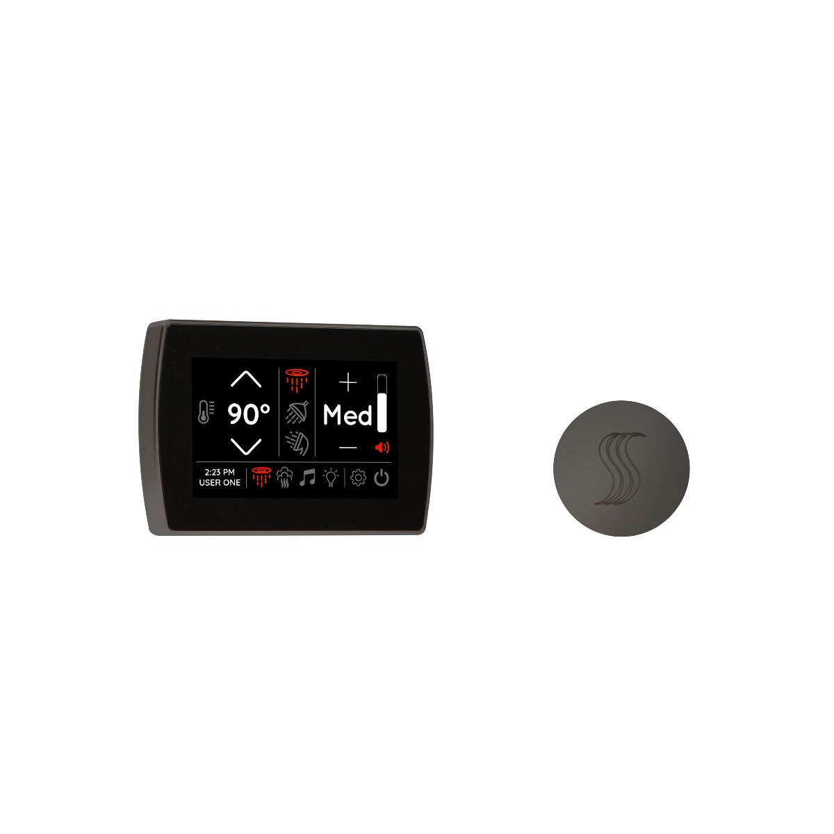 ThermaSol STCM-SVRD SignaTouch 5 Wall Mount Control + Round SteamVection Steam Head Kit ThermaSol