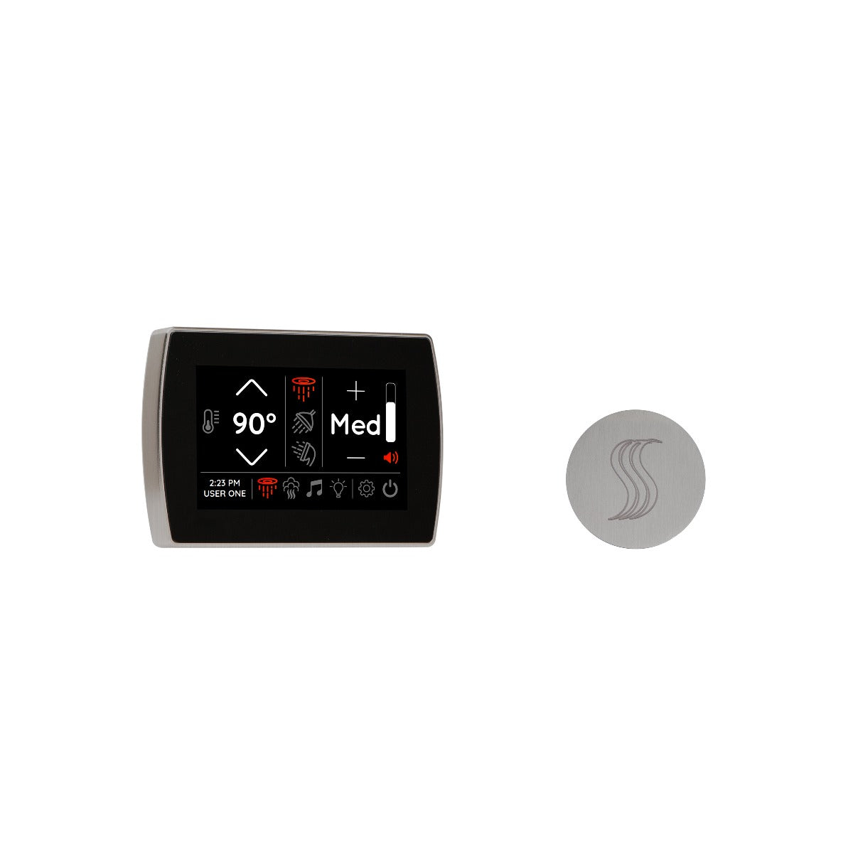 ThermaSol STCM-SVRD SignaTouch 5 Wall Mount Control + Round SteamVection Steam Head Kit ThermaSol