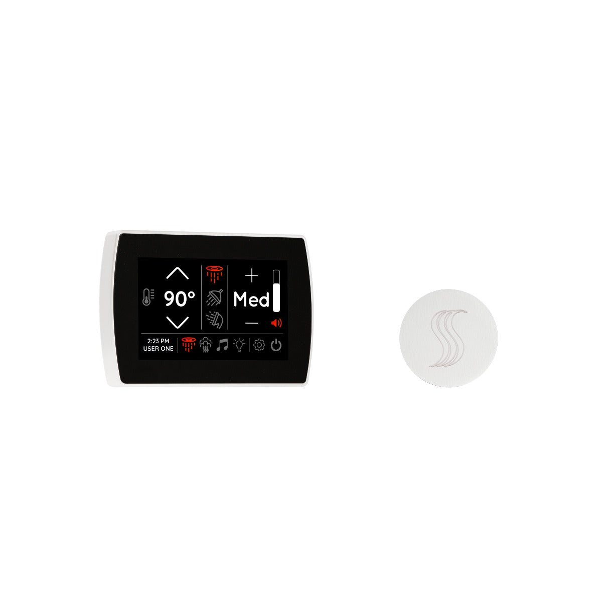 ThermaSol STCM-SVRD SignaTouch 5 Wall Mount Control + Round SteamVection Steam Head Kit ThermaSol