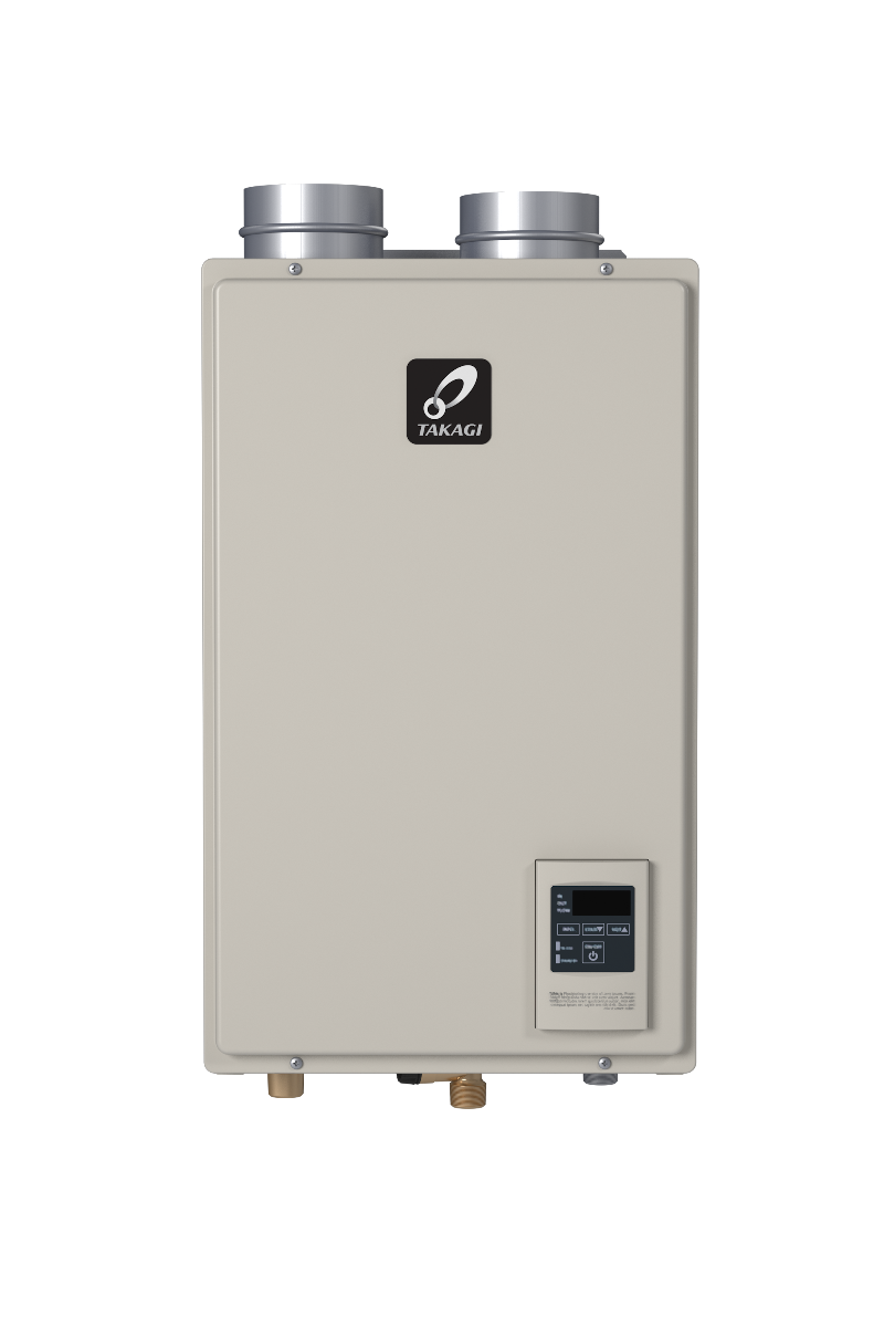 Takagi T-H3M-DV-P 120,000 BTU Liquid Propane Indoor Condensing Ultra-Low NOx Tankless Water Heater Takagi