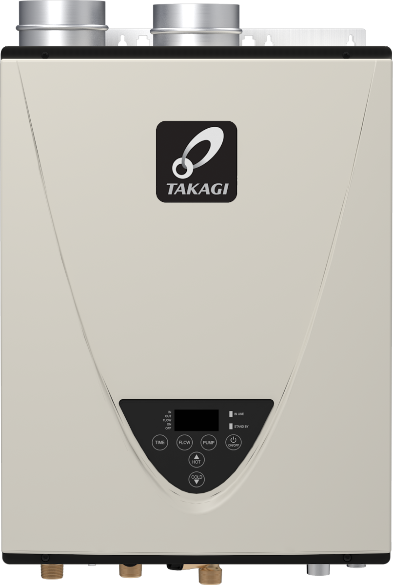 Takagi TCT-199I-N 199,000 BTU Commercial Natural Gas Indoor Condensing Ultra-Low NOx Tankless Water Heater Takagi