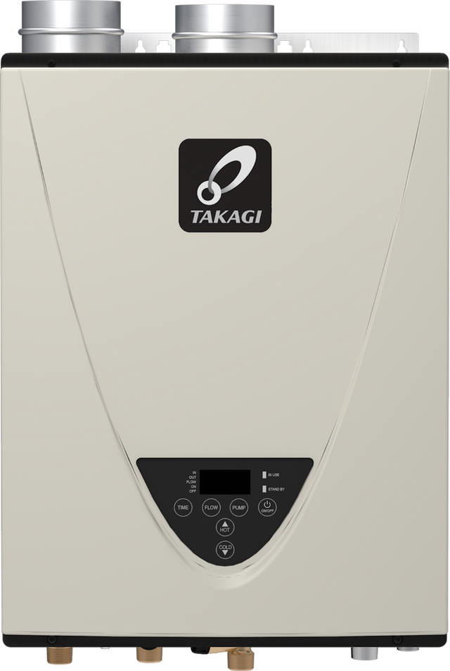 Takagi TCT-199I-N 199,000 BTU Commercial Natural Gas Indoor Condensing Ultra-Low NOx Tankless Water Heater Takagi