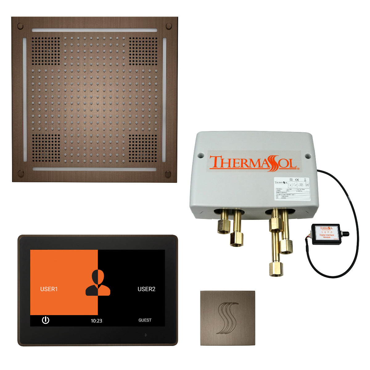 ThermaSol Total Wellness HydroVive Package with 10" ThermaTouch Square ThermaSol