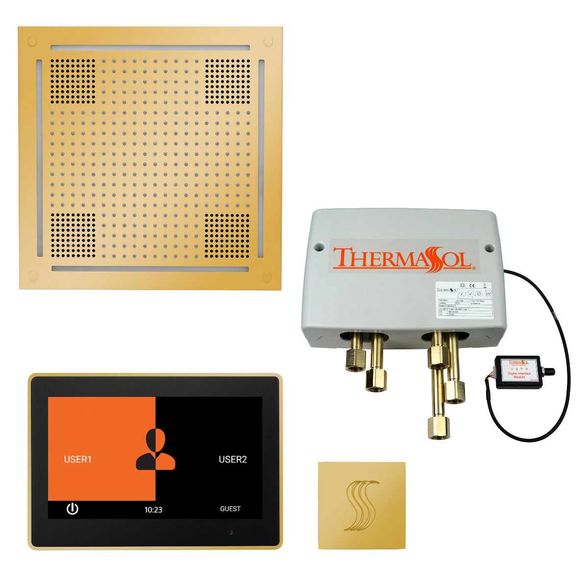 ThermaSol Total Wellness HydroVive Package with 10" ThermaTouch Square ThermaSol