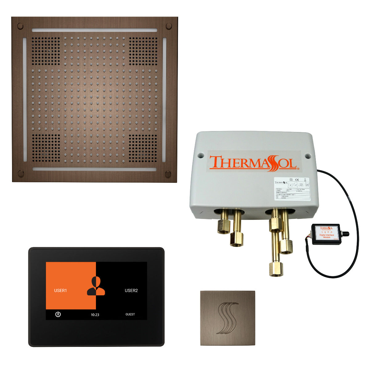ThermaSol Total Wellness HydroVive Package with 7" ThermaTouch Square ThermaSol