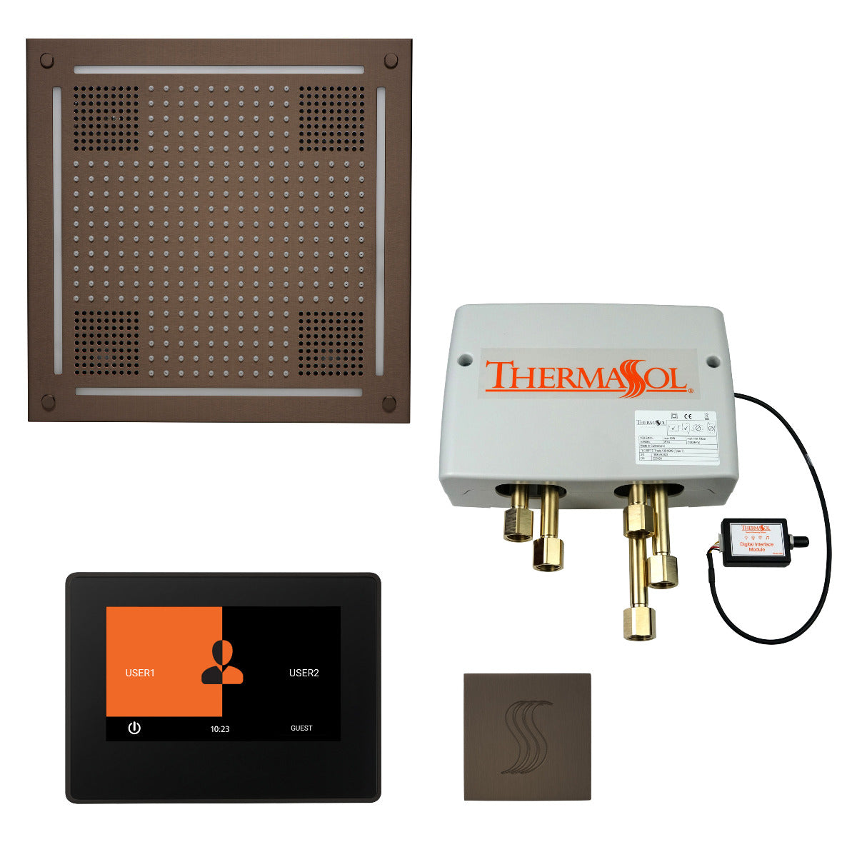ThermaSol Total Wellness HydroVive Package with 7" ThermaTouch Square ThermaSol