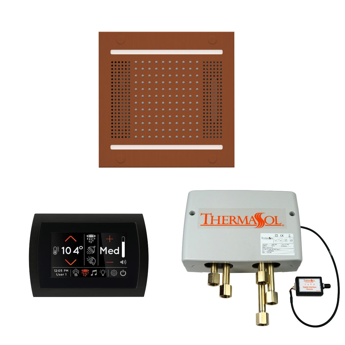 ThermaSol Wellness HydroVive 14 Shower Package with SignaTouch Round ThermaSol