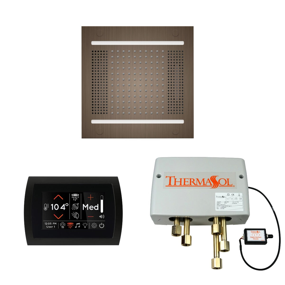 ThermaSol Wellness HydroVive 14 Shower Package with SignaTouch Round ThermaSol