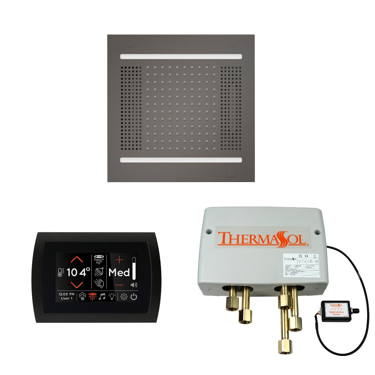ThermaSol Wellness HydroVive 14 Shower Package with SignaTouch Round ThermaSol