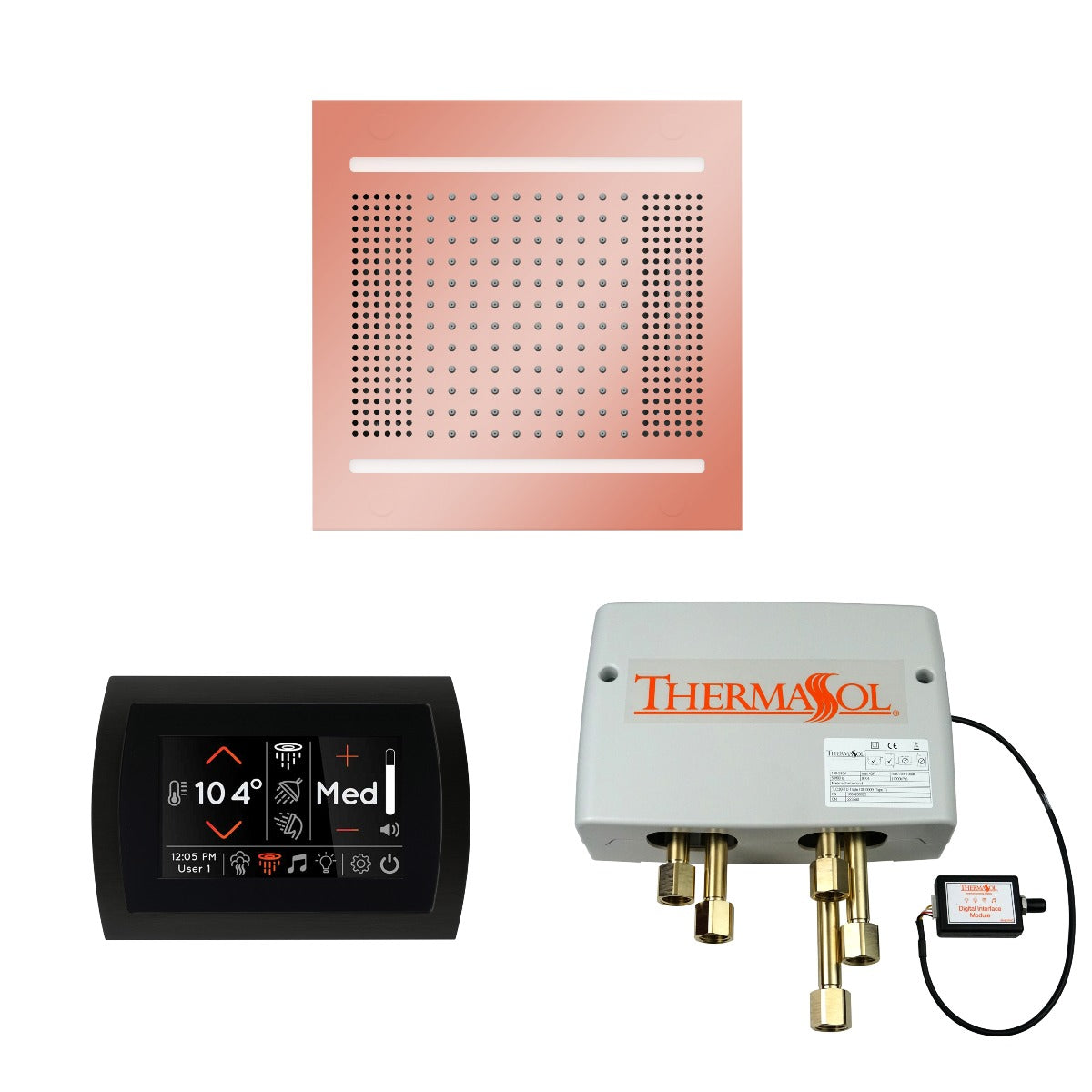 ThermaSol Wellness HydroVive 14 Shower Package with SignaTouch Round ThermaSol